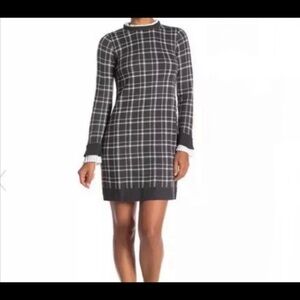 Vince Camuto Plaid Dress with ruffle detailing. Size - Large